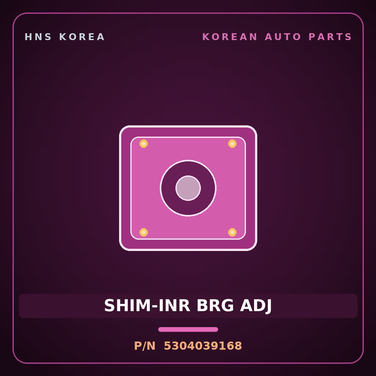 Genuine Mobis SHIM-INR BRG ADJ 5304039168 for Santa Fe 2006 HNS Parts Korea