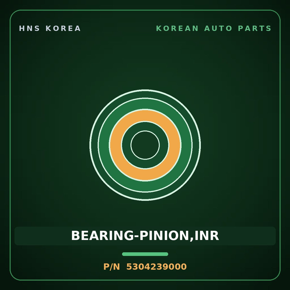 Genuine Mobis BEARING-PINION,INR 5304239000 for Santa Fe 2000 HNS Parts Korea