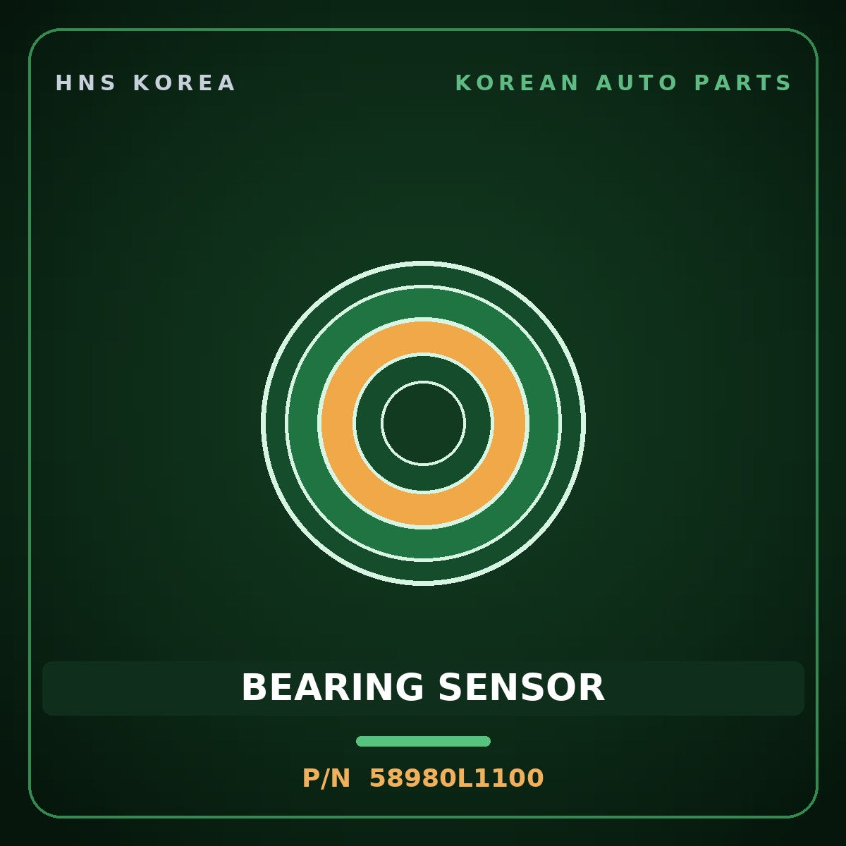Genuine Mobis BEARING SENSOR 58980L1100 for Grandeur 2019 HNS Parts Korea