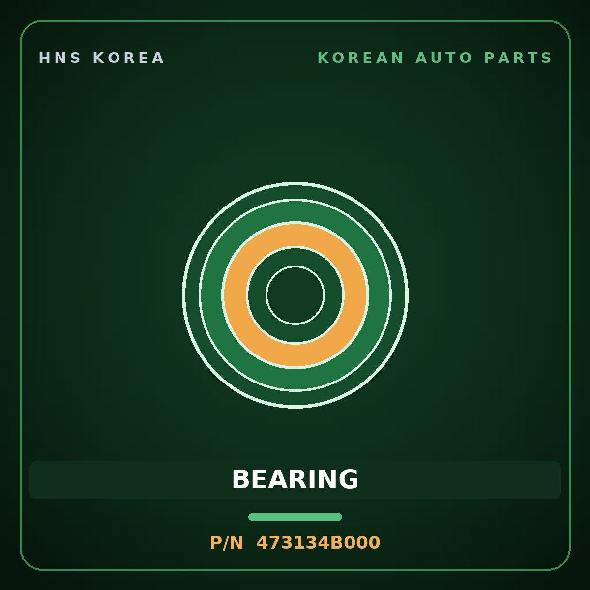 Genuine Mobis BEARING 473134B000 for Grand Starex 1997 HNS Parts Korea