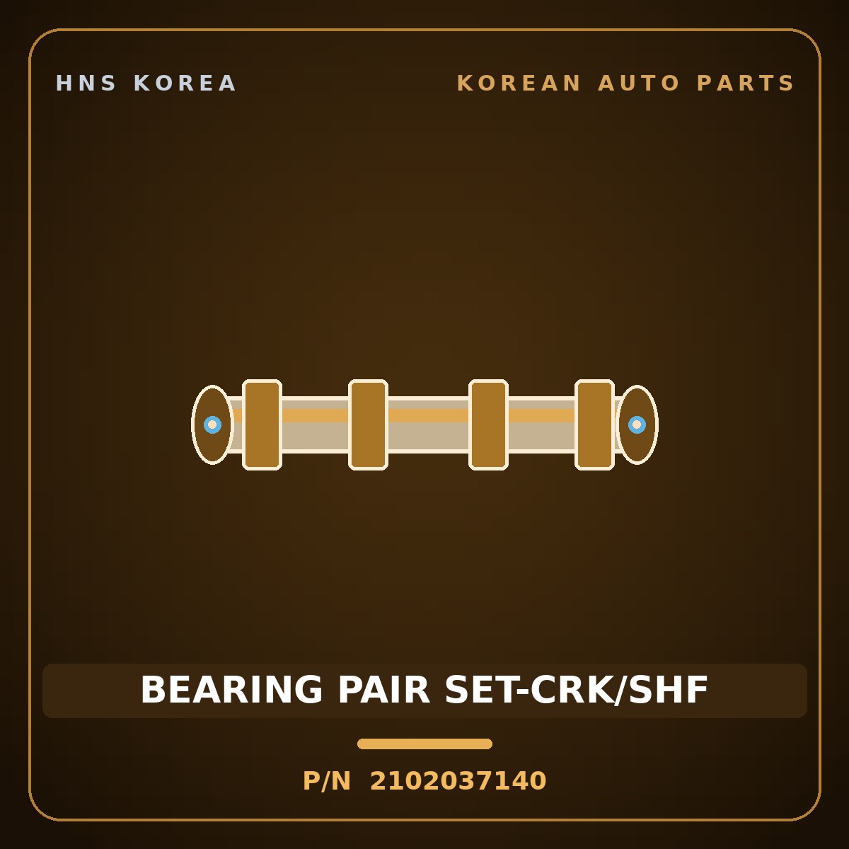 Genuine Mobis BEARING PAIR SET-CRK/SHF 2102037140 for Grandeur 1999 HNS Parts Korea
