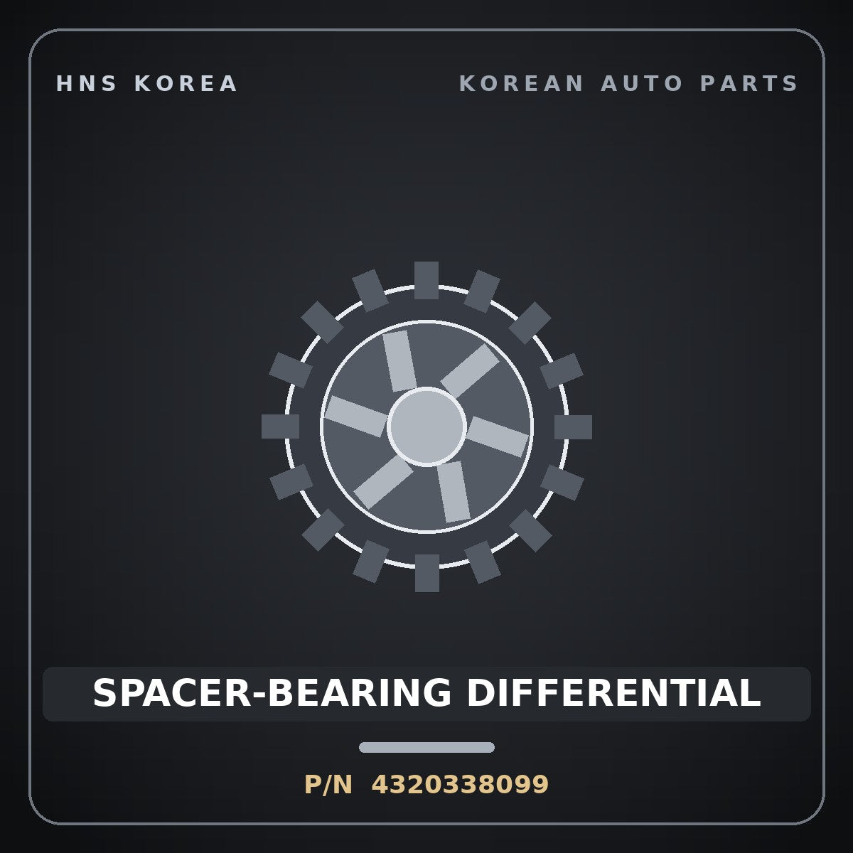 Genuine Mobis SPACER-BEARING DIFFERENTIAL 4320338099 for Carnival 2006 HNS Parts Korea