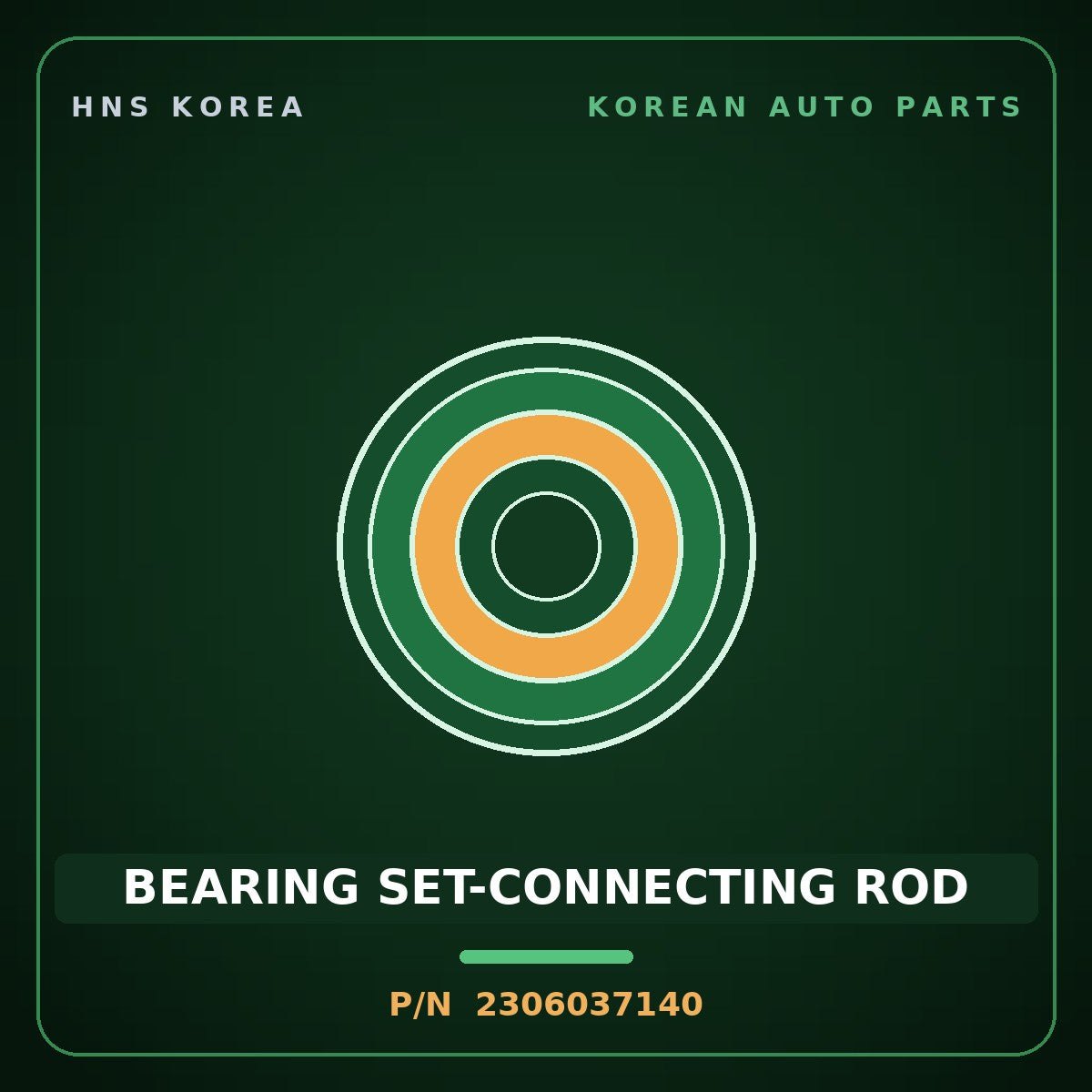 Genuine Mobis BEARING SET-CONNECTING ROD 2306037140 for Grandeur 1999 HNS Parts Korea