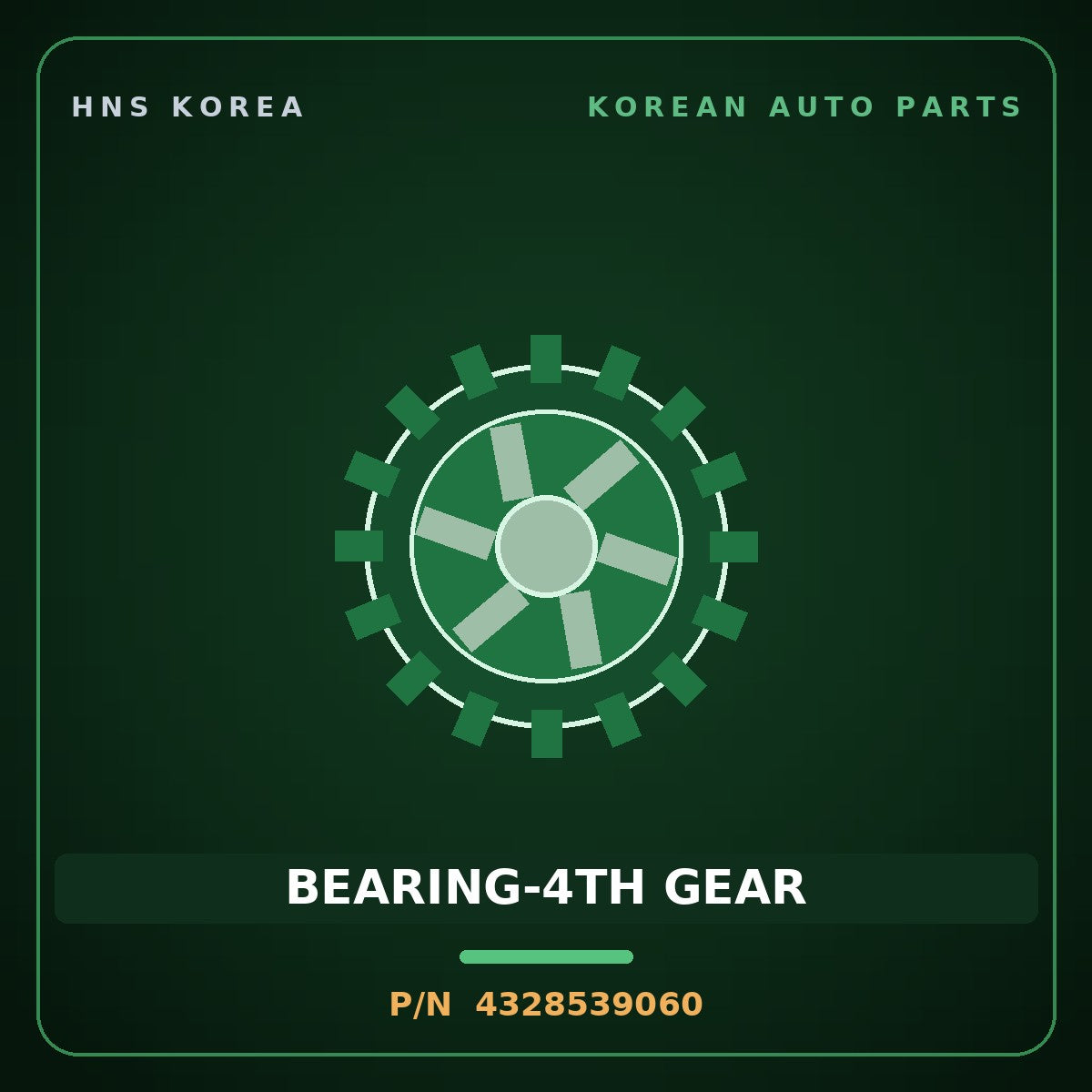 Genuine Mobis BEARING-4TH GEAR 4328539060 for Carens 1999 HNS Parts Korea