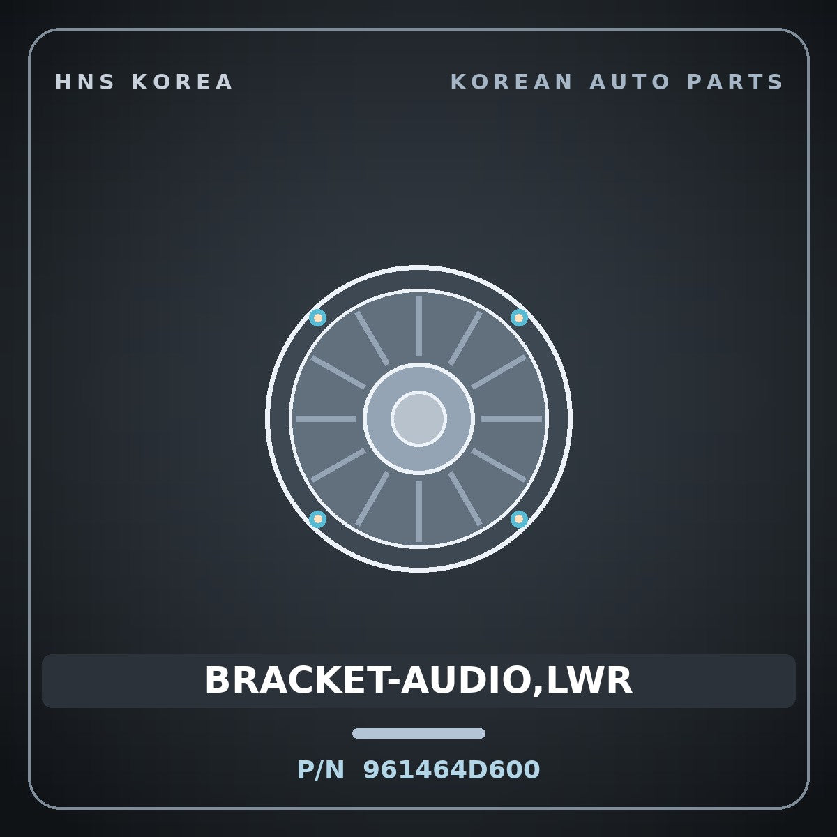 Genuine Mobis BRACKET-AUDIO,LWR 961464D600 for Carnival 2006 HNS Parts Korea