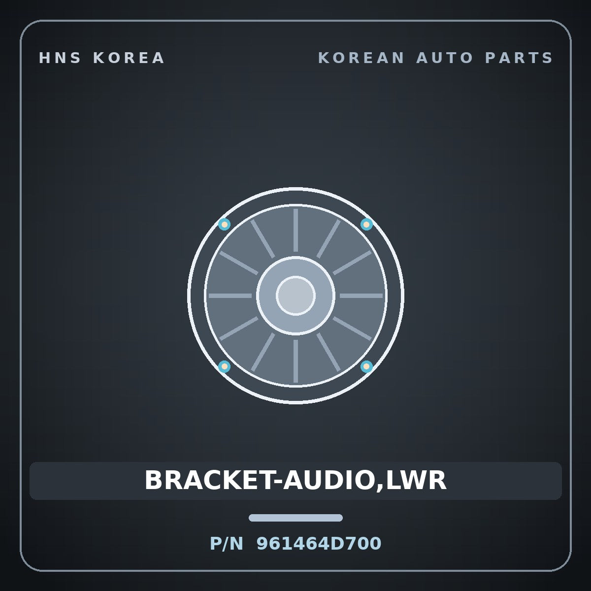 Genuine Mobis BRACKET-AUDIO,LWR 961464D700 for Carnival 2006 HNS Parts Korea