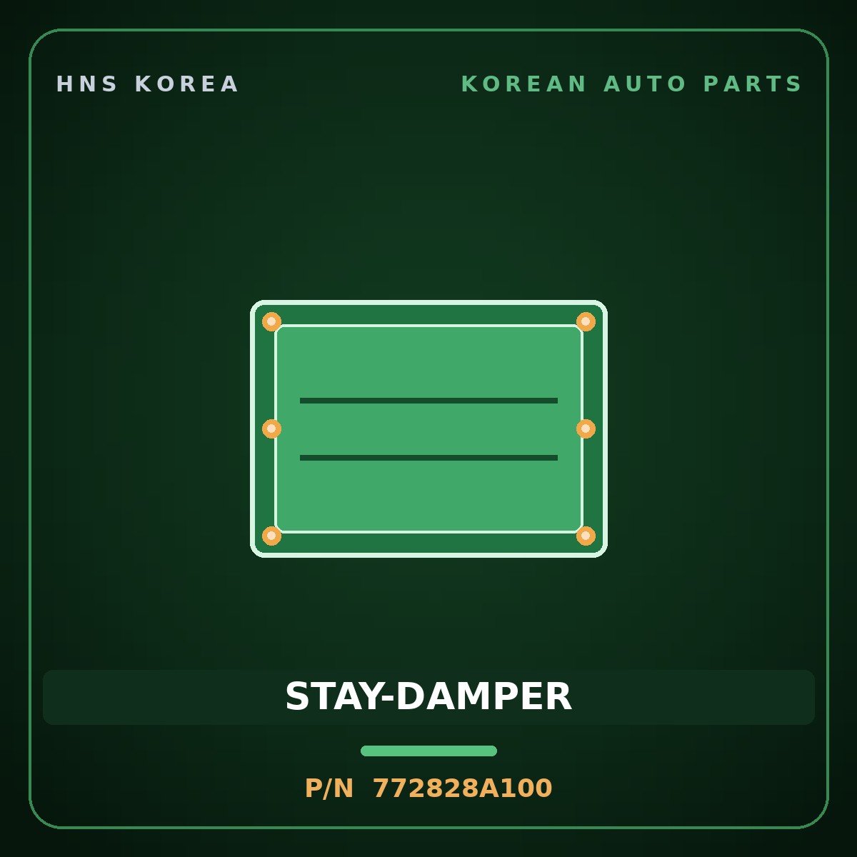 Genuine Mobis STAY-DAMPER 772828A100 for Aero Queen 1995 HNS Parts Korea
