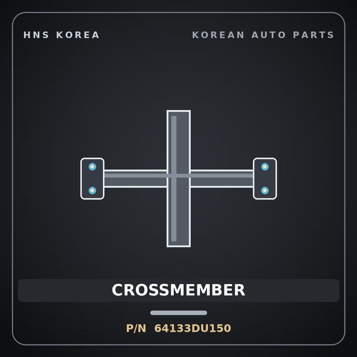 Genuine Mobis CROSSMEMBER 64133DU150 for Heavy Special Purpose Truck 2004 HNS Parts Korea