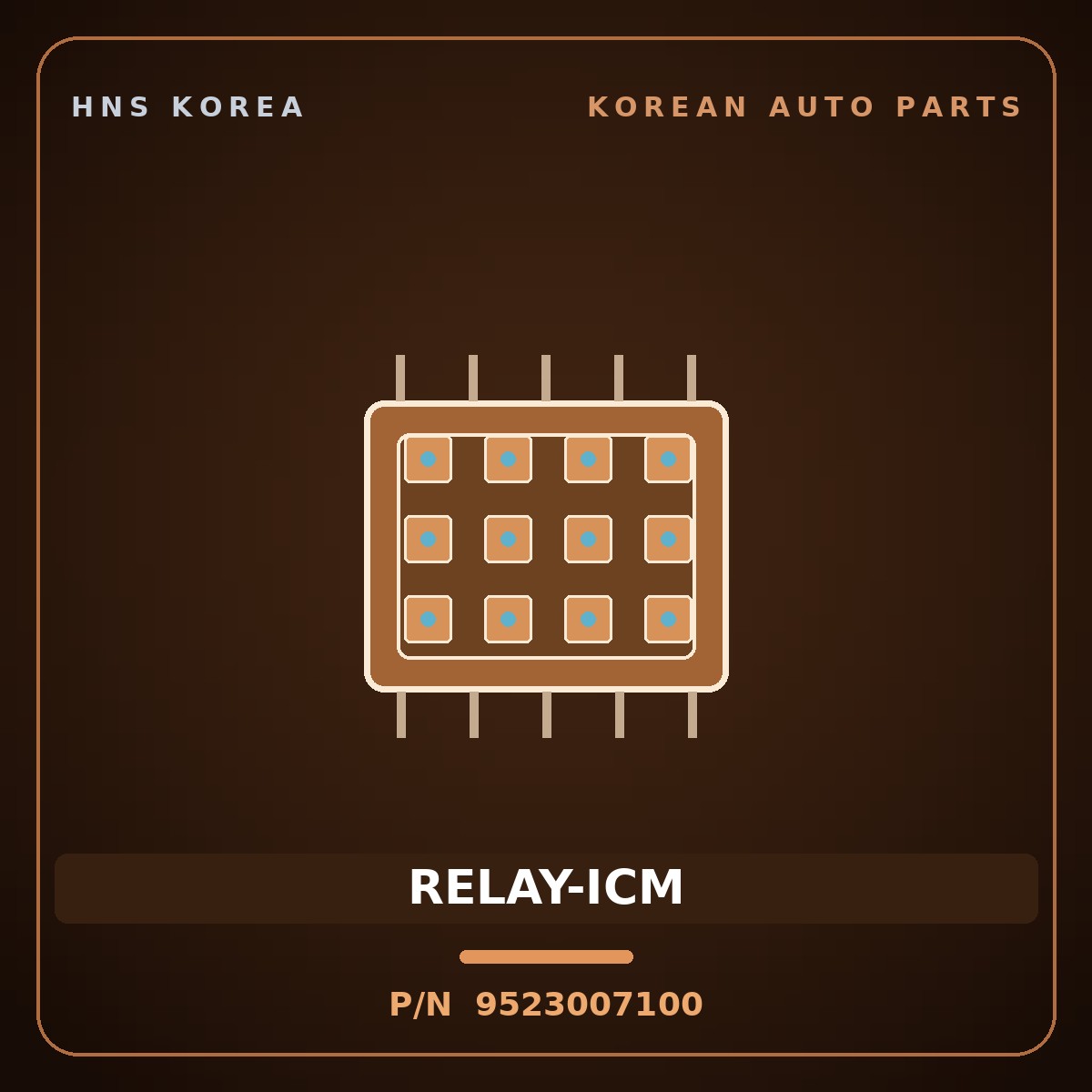 Genuine Mobis RELAY-ICM 9523007100 for Mohave 2006 HNS Parts Korea