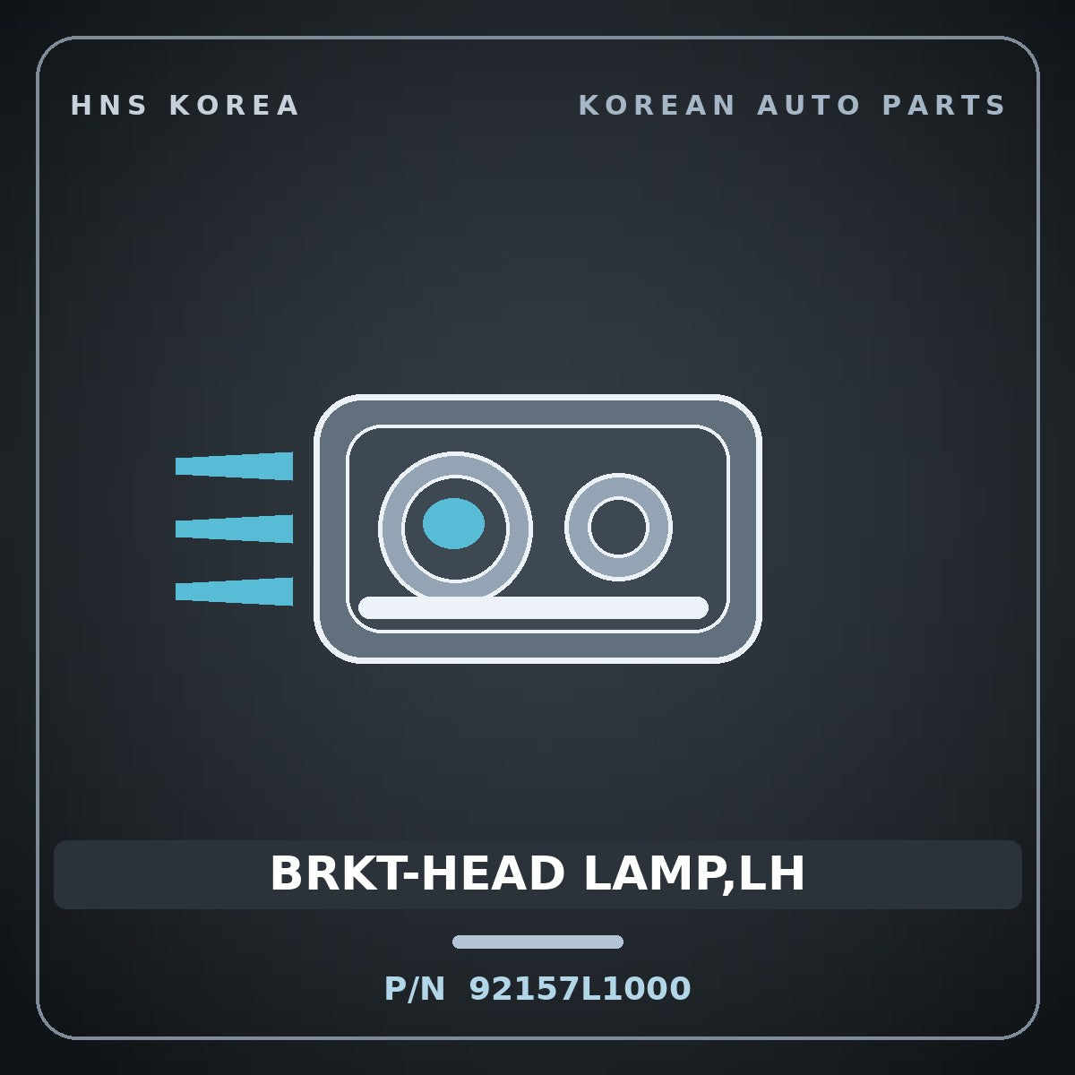 Genuine Mobis BRKT-HEAD LAMP,LH 92157L1000 for Sonata 2019 HNS Parts Korea