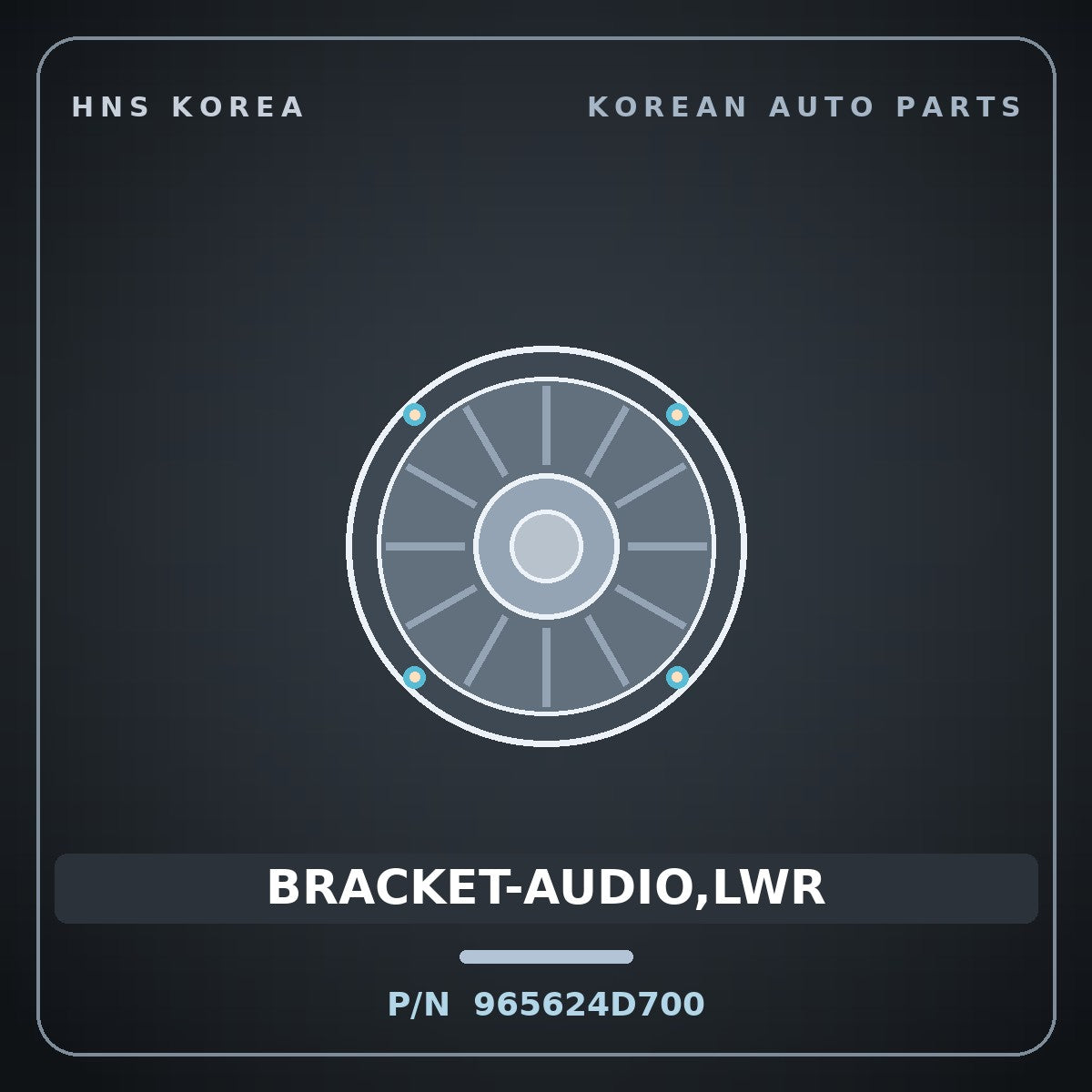 Genuine Mobis BRACKET-AUDIO,LWR 965624D700 for Carnival 2006 HNS Parts Korea