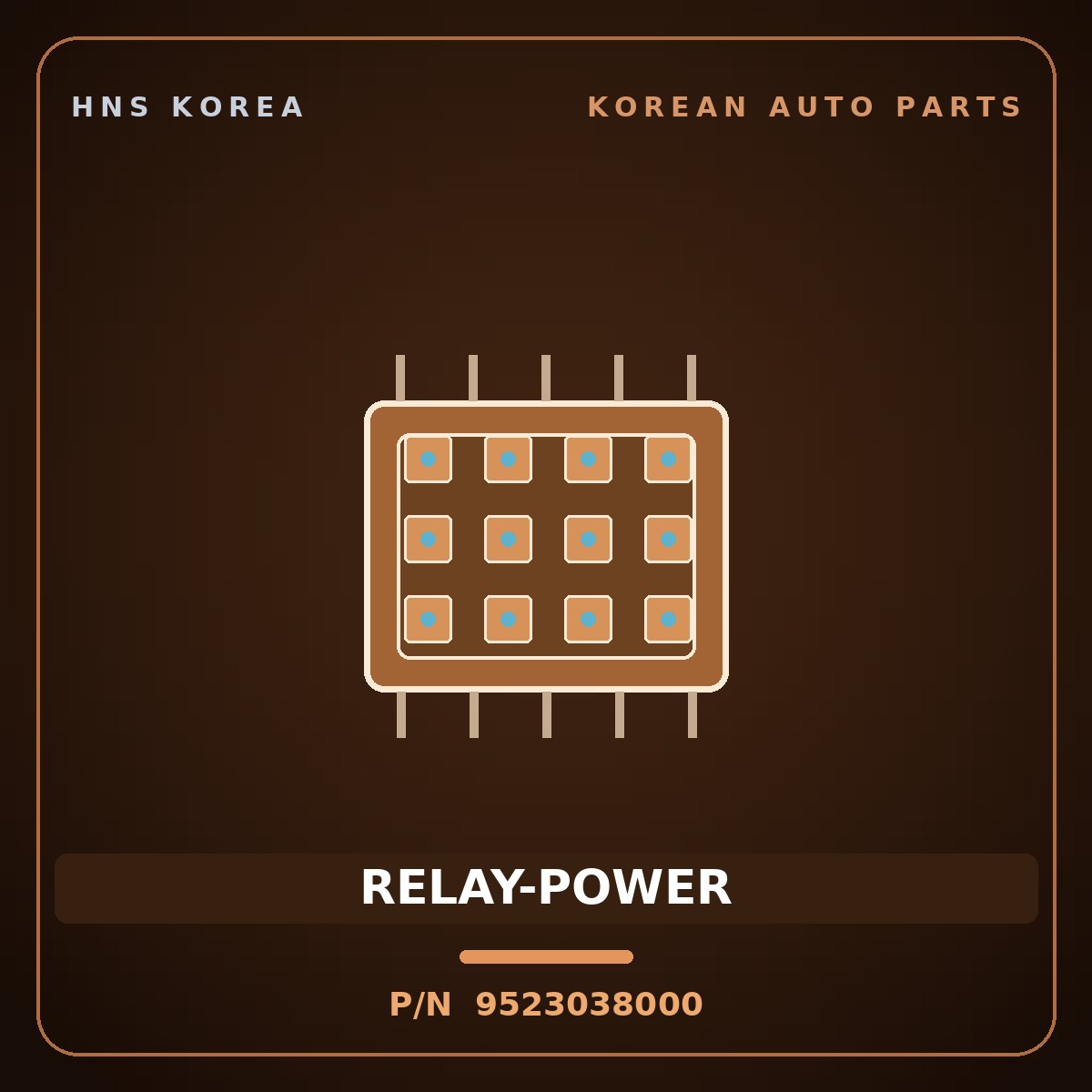 Genuine Mobis RELAY-POWER 9523038000 for Carens 1999 HNS Parts Korea