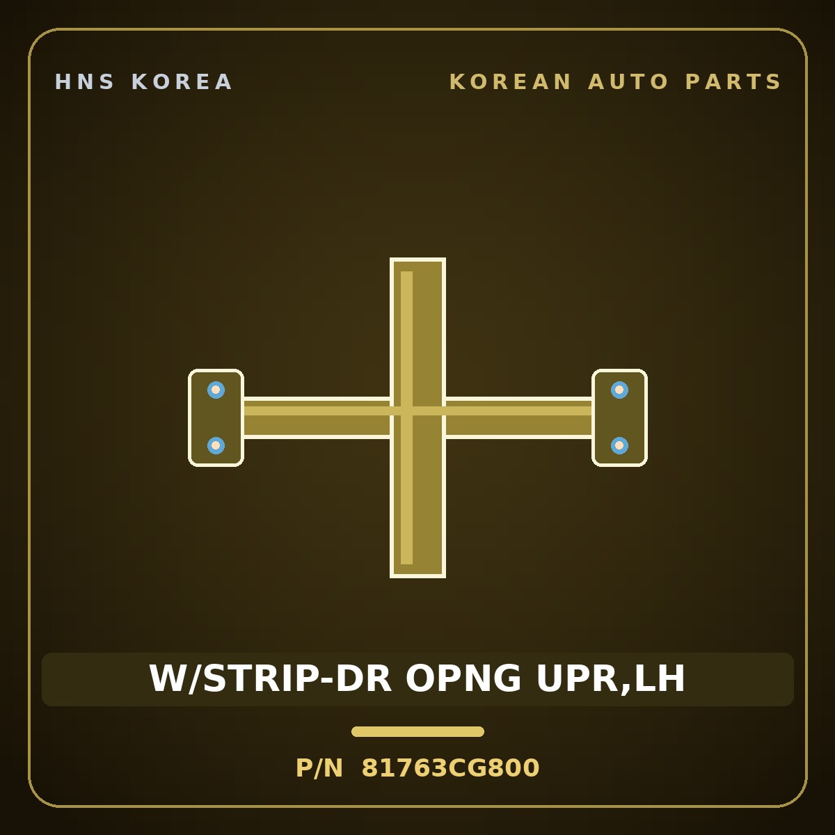 Genuine Mobis W/STRIP-DR OPNG UPR,LH 81763CG800 for Staria 2021 HNS Parts Korea