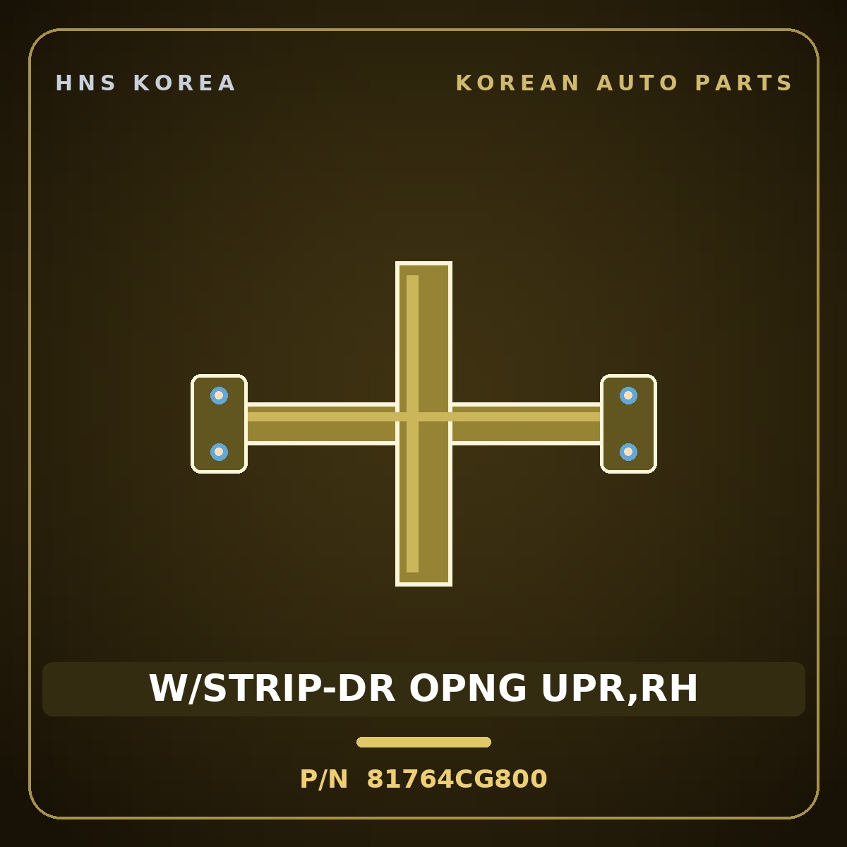 Genuine Mobis W/STRIP-DR OPNG UPR,RH 81764CG800 for Staria 2021 HNS Parts Korea