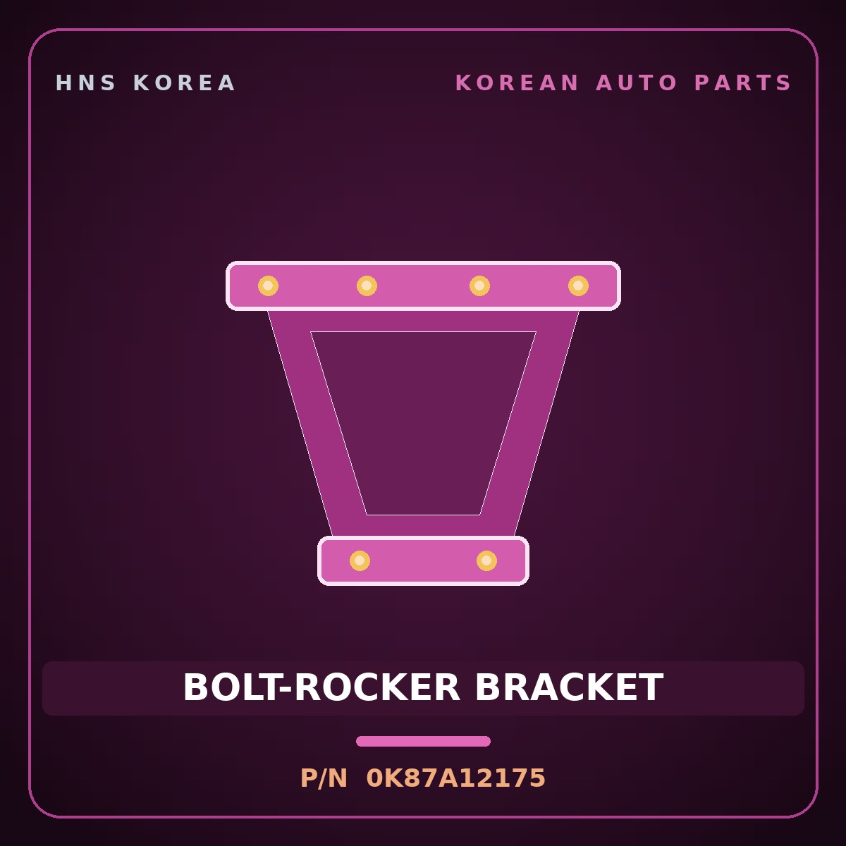 Genuine Mobis BOLT-ROCKER BRACKET 0K87A12175 for 5-Ton Truck 1995 HNS Parts Korea