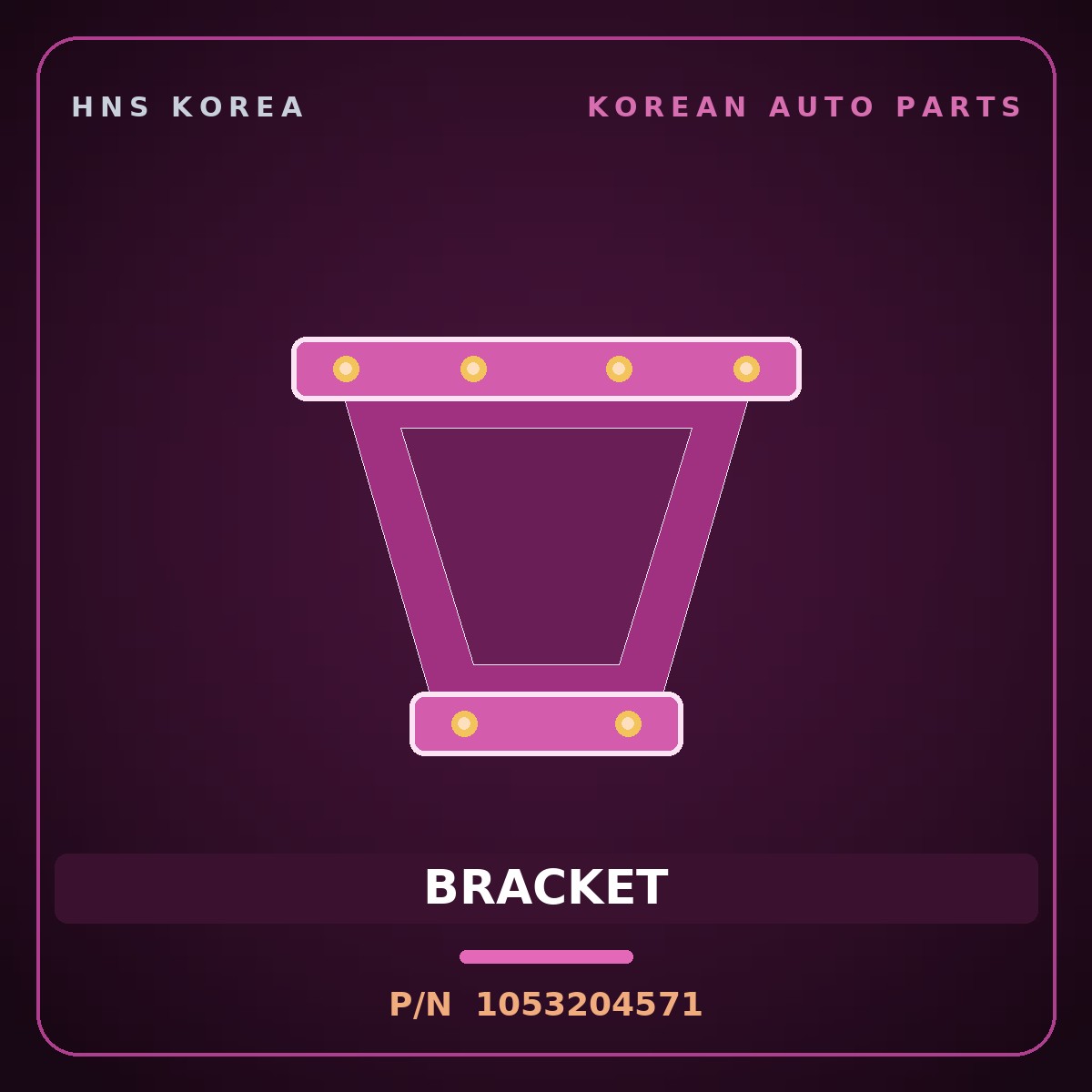 Genuine Mobis BRACKET 1053204571 for 5-Ton Truck 1997 HNS Parts Korea