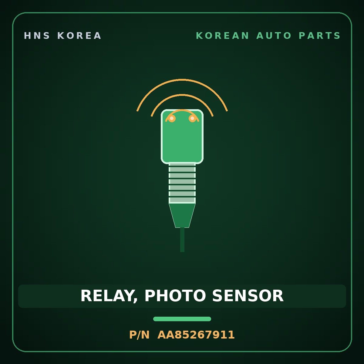 Genuine Mobis RELAY, PHOTO SENSOR AA85267911 for Power Combi 1998 HNS Parts Korea
