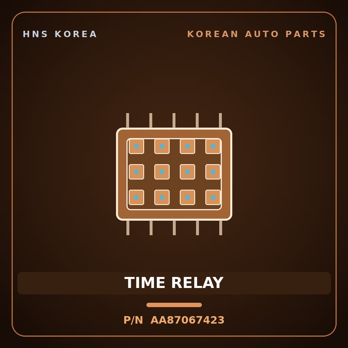 Genuine Mobis TIME RELAY AA87067423 for Power Combi 1998 HNS Parts Korea