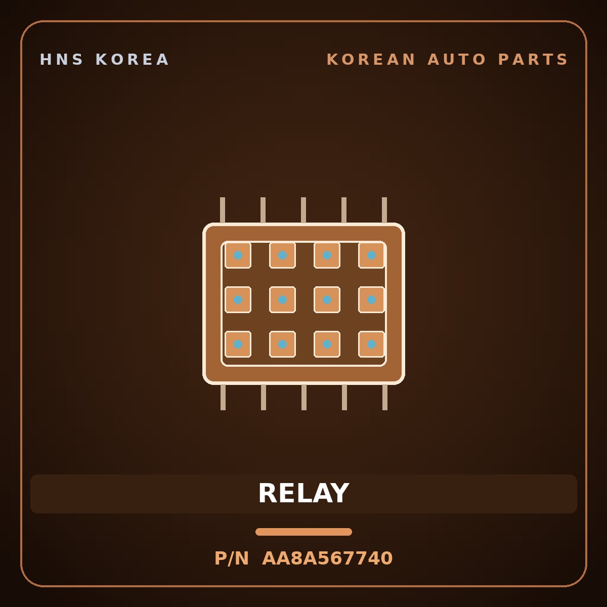 Genuine Mobis RELAY AA8A567740 for Power Combi 1998 HNS Parts Korea