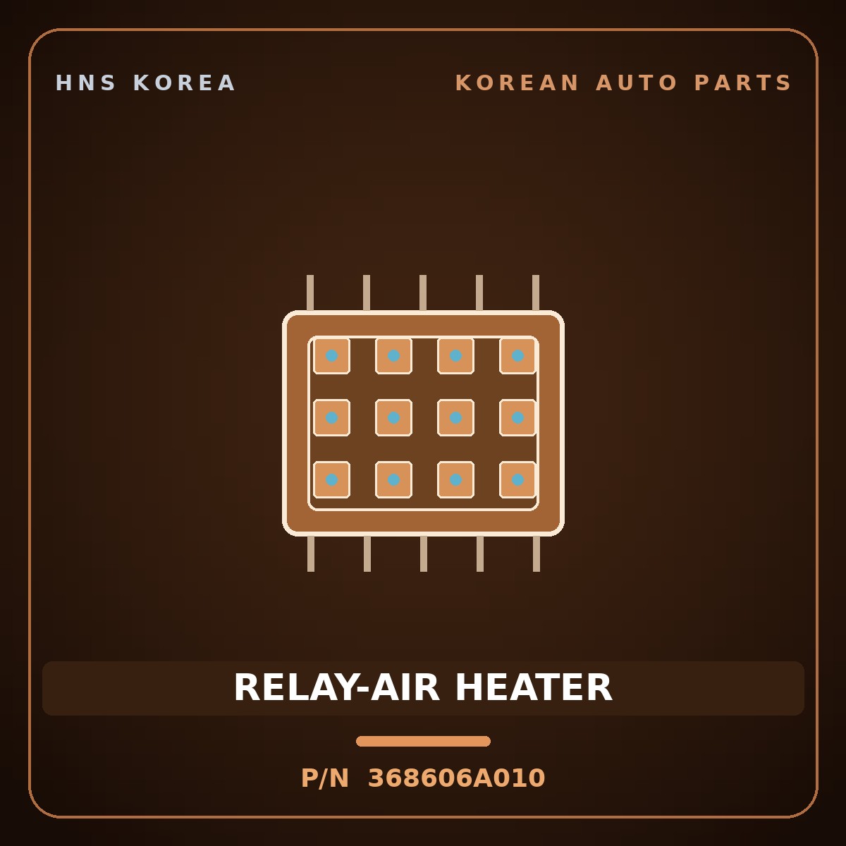Genuine Mobis RELAY-AIR HEATER 368606A010 for 5-Ton Truck 1995 HNS Parts Korea
