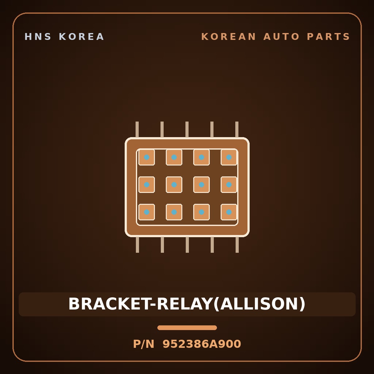 Genuine Mobis BRACKET-RELAY(ALLISON) 952386A900 for 5-Ton Truck 1997 HNS Parts Korea