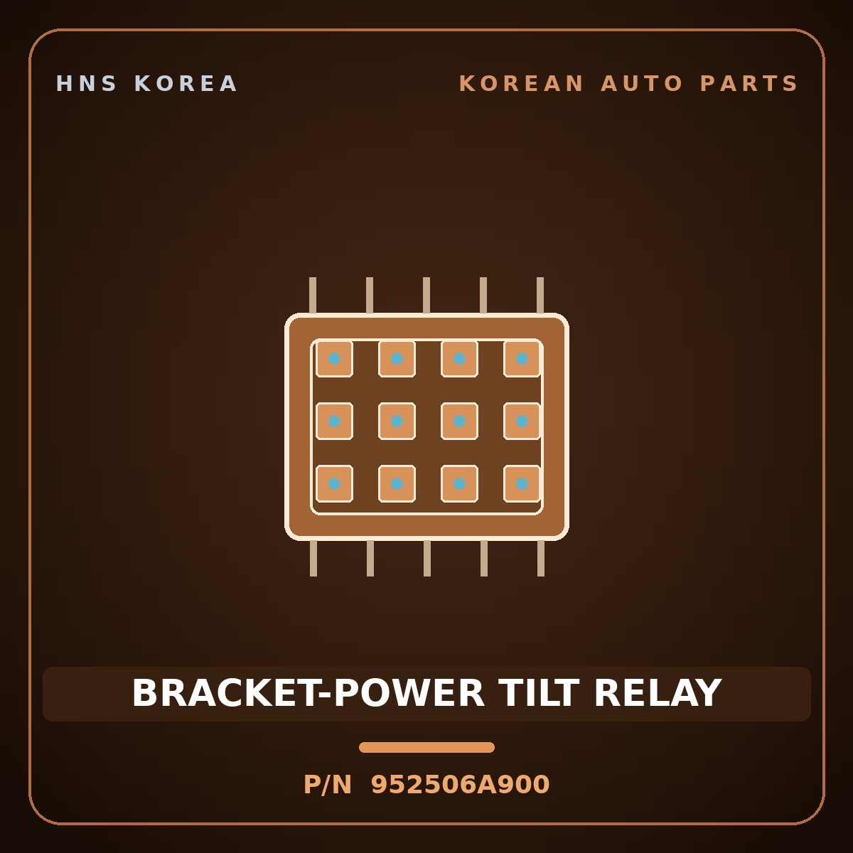 Genuine Mobis BRACKET-POWER TILT RELAY 952506A900 for 5-Ton Truck 1997 HNS Parts Korea