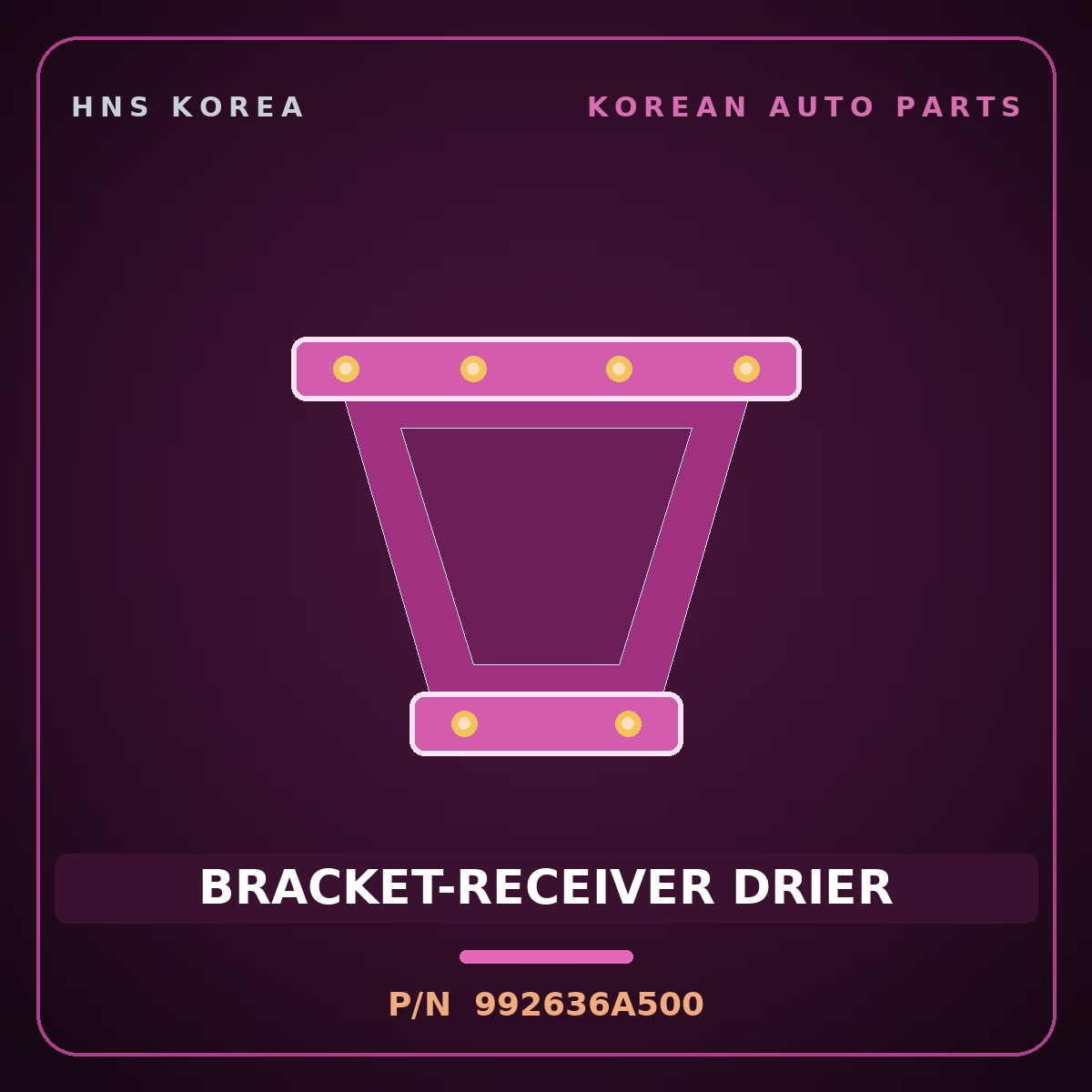 Genuine Mobis BRACKET-RECEIVER DRIER 992636A500 for 5-Ton Truck 1997 HNS Parts Korea