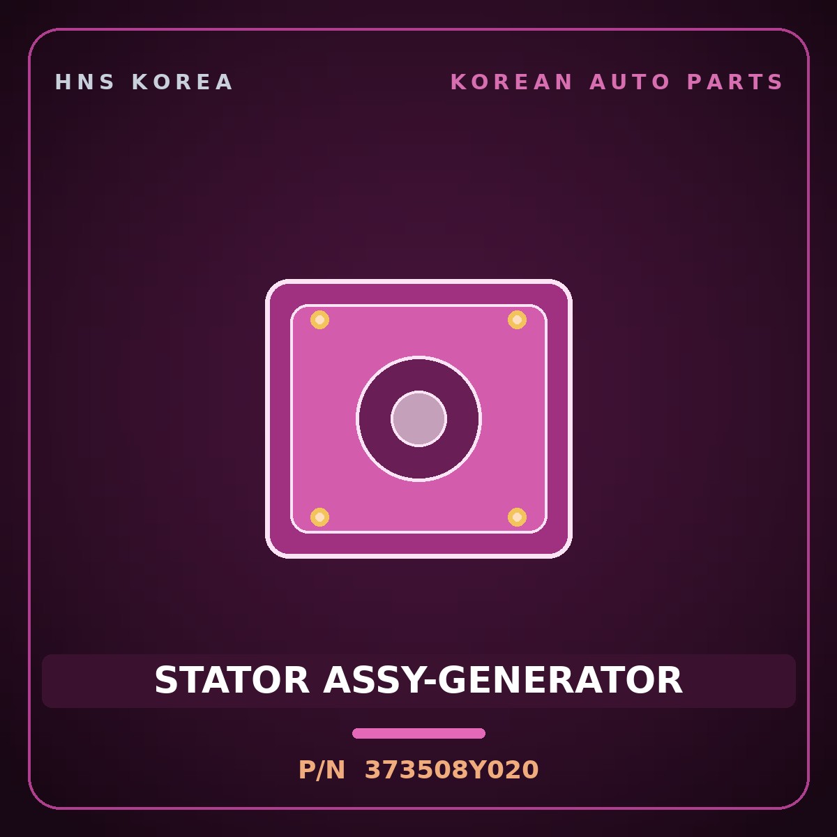 Genuine Mobis STATOR ASSY-GENERATOR 373508Y020 for 5-Ton Truck 1995 HNS Parts Korea
