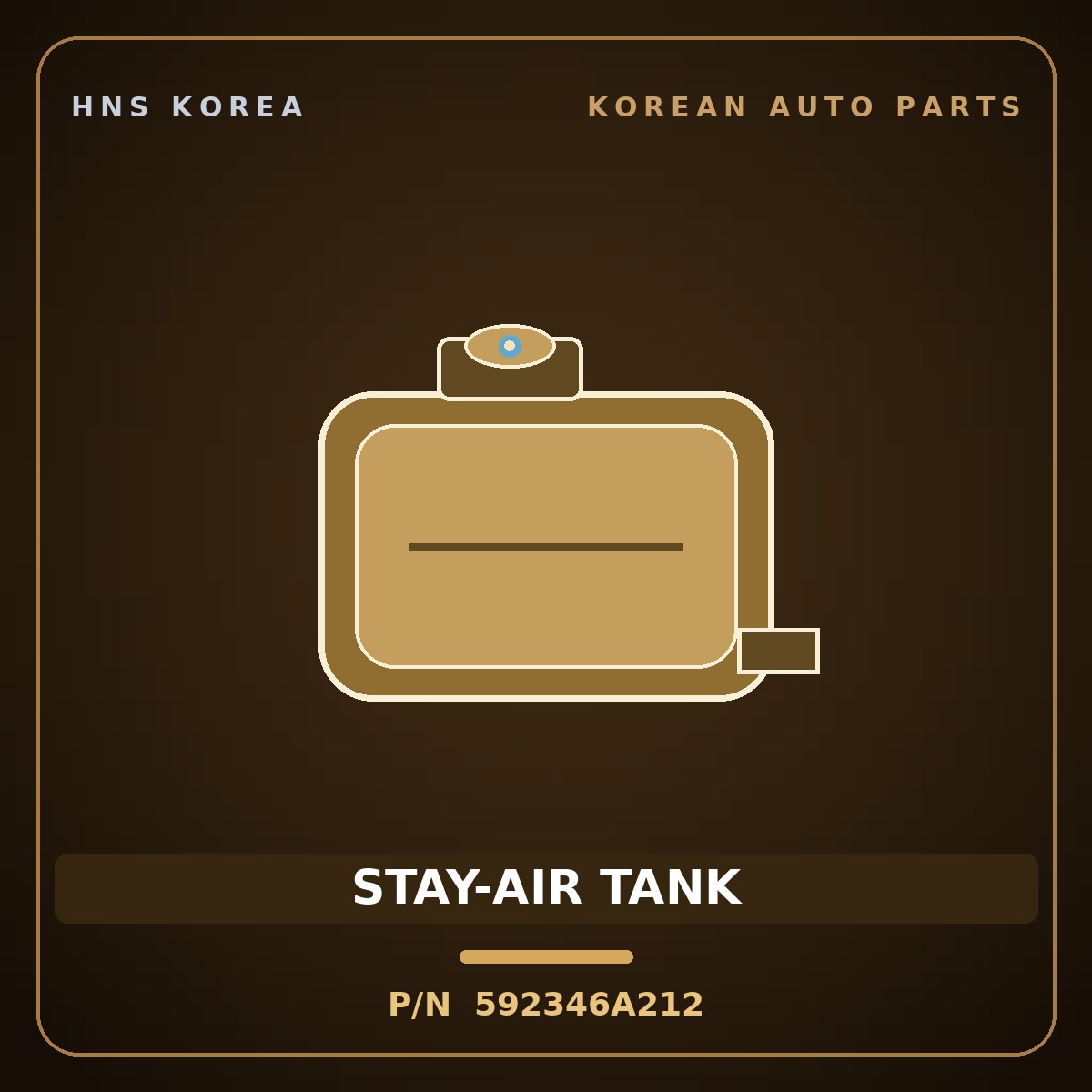 Genuine Mobis STAY-AIR TANK 592346A212 for 5-Ton Truck 1997 HNS Parts Korea