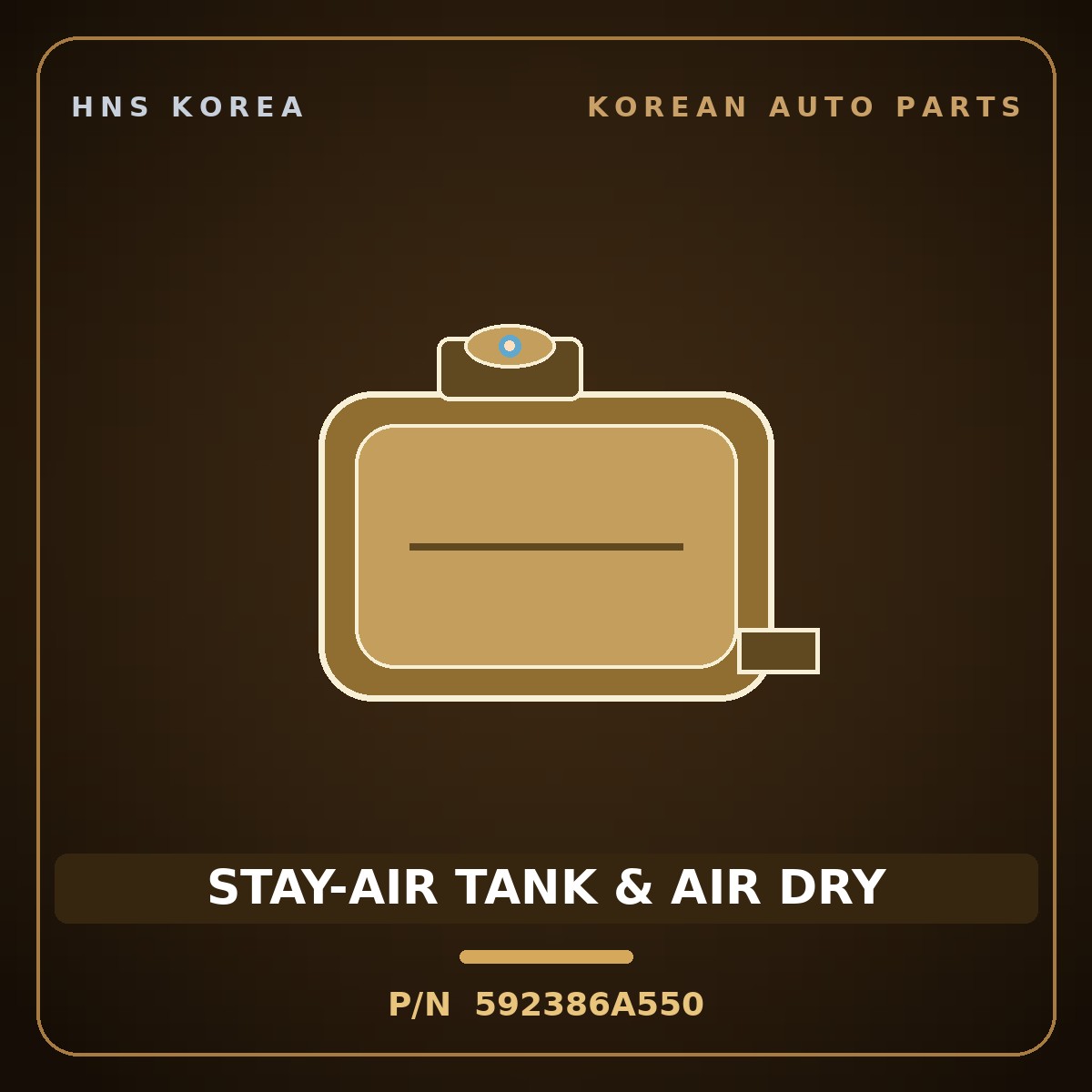 Genuine Mobis STAY-AIR TANK & AIR DRY 592386A550 for 5-Ton Truck 1997 HNS Parts Korea