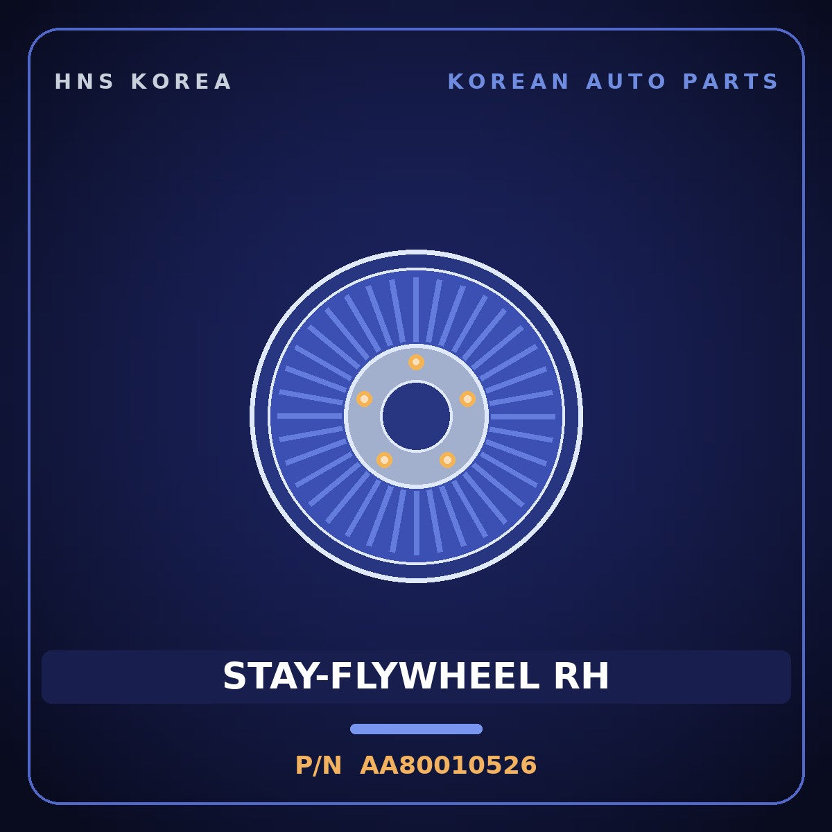 Genuine Mobis STAY-FLYWHEEL RH AA80010526 for 5-Ton Truck 1995 HNS Parts Korea