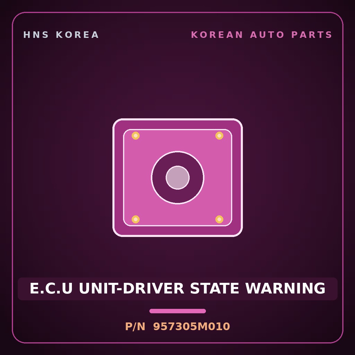 Genuine Mobis E.C.U UNIT-DRIVER STATE WARNING 957305M010 for Mighty 2015 HNS Parts Korea