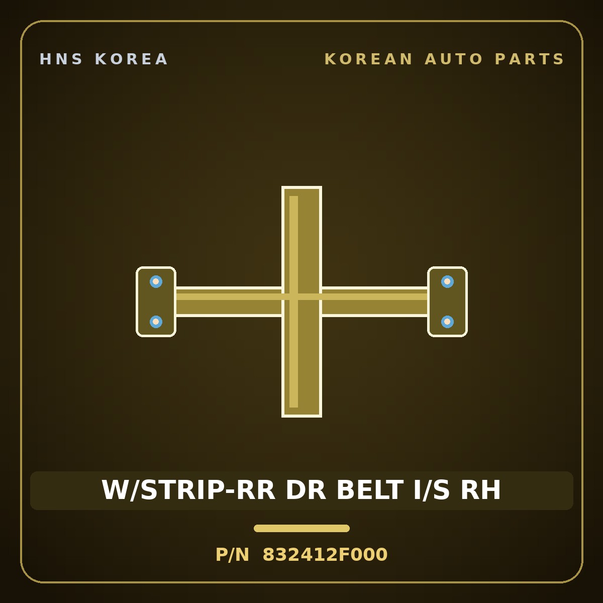 Genuine Mobis W/STRIP-RR DR BELT I/S RH 832412F000 for Cerato 2003 HNS Parts Korea