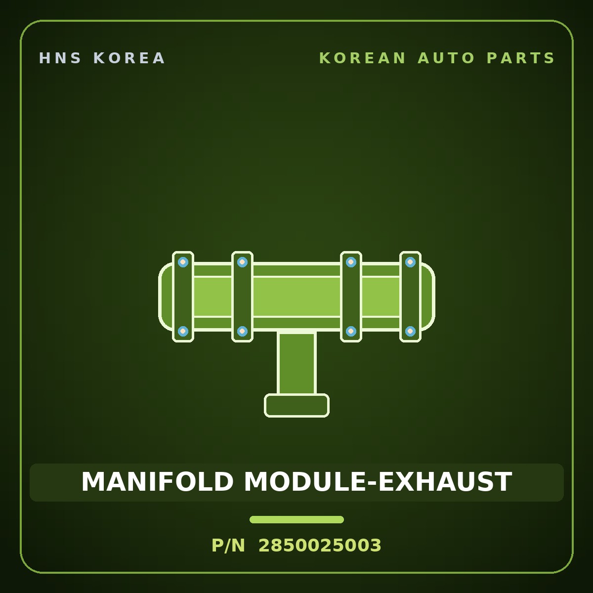 Genuine Mobis MANIFOLD MODULE-EXHAUST 2850025003 for Carens 2006 HNS Parts Korea