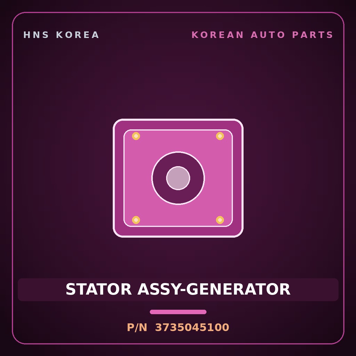 Genuine Mobis STATOR ASSY-GENERATOR 3735045100 for County 1998 HNS Parts Korea