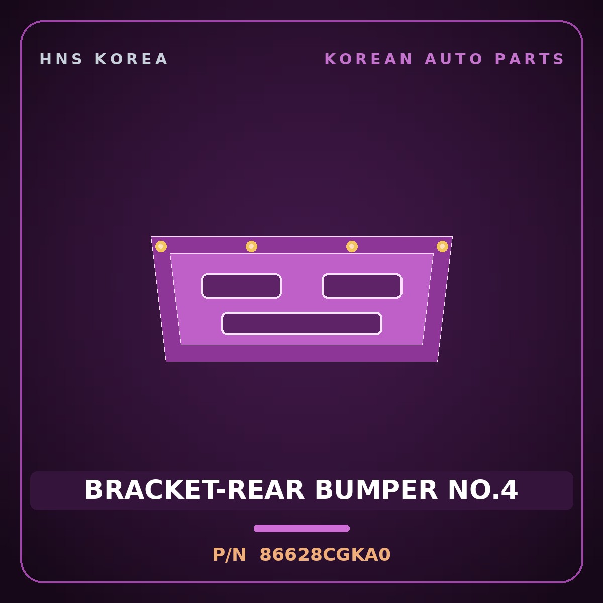 Genuine Mobis BRACKET-REAR BUMPER NO.4 86628CGKA0 for Staria 2026 HNS Parts Korea