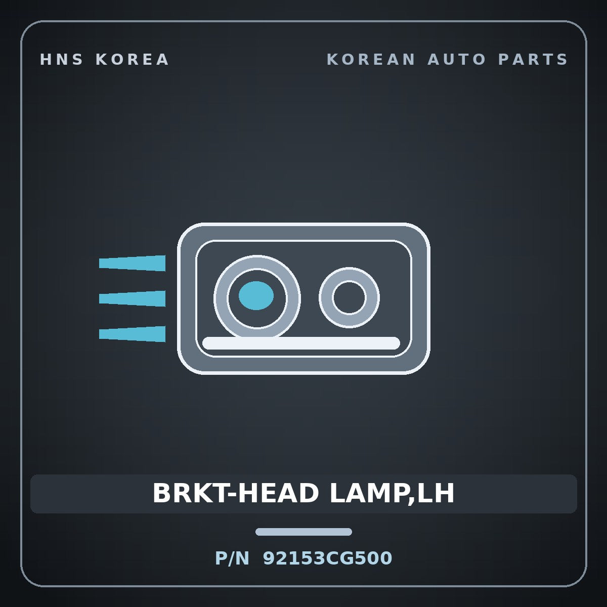 Genuine Mobis BRKT-HEAD LAMP,LH 92153CG500 for Staria 2026 HNS Parts Korea