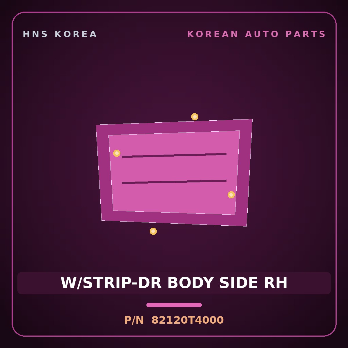 Genuine Mobis W/STRIP-DR BODY SIDE RH 82120T4000 for G90 2022 HNS Parts Korea