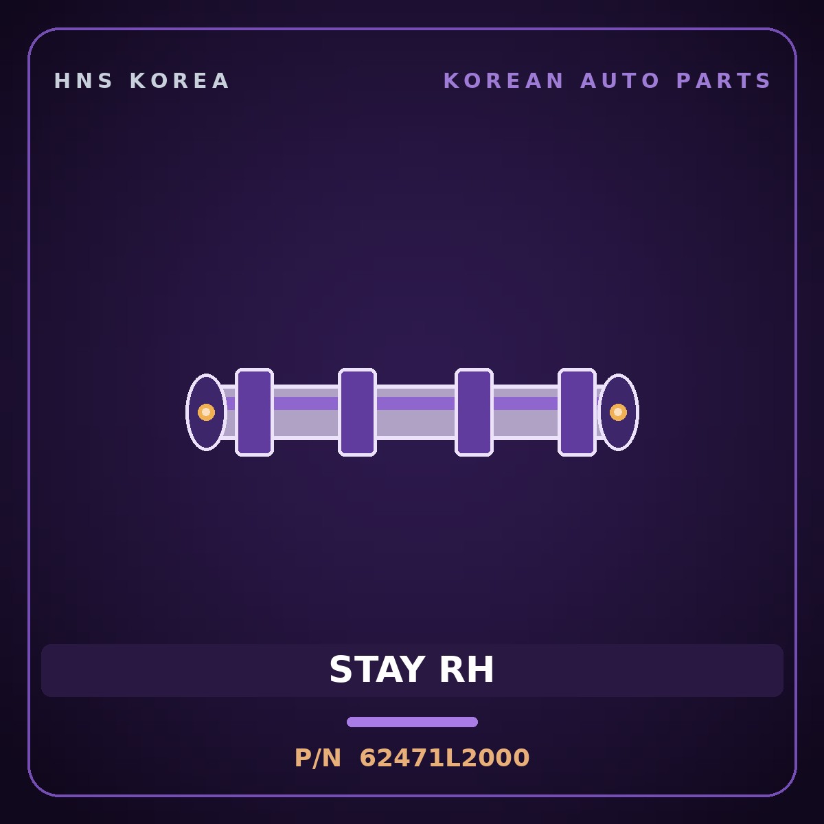Genuine Mobis STAY RH 62471L2000 for K5 2020 HNS Parts Korea