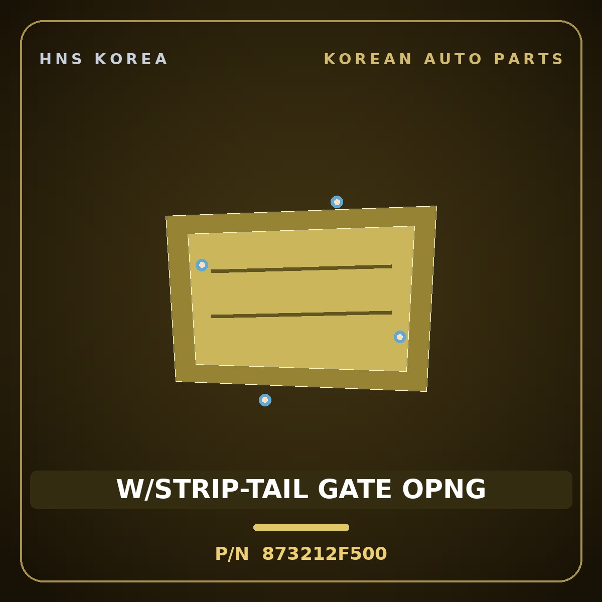 Genuine Mobis W/STRIP-TAIL GATE OPNG 873212F500 for Cerato 2006 HNS Parts Korea