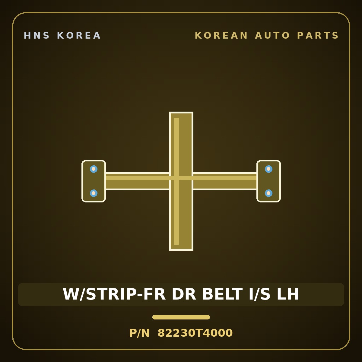 Genuine Mobis W/STRIP-FR DR BELT I/S LH 82230T4000 for G90 2022 HNS Parts Korea
