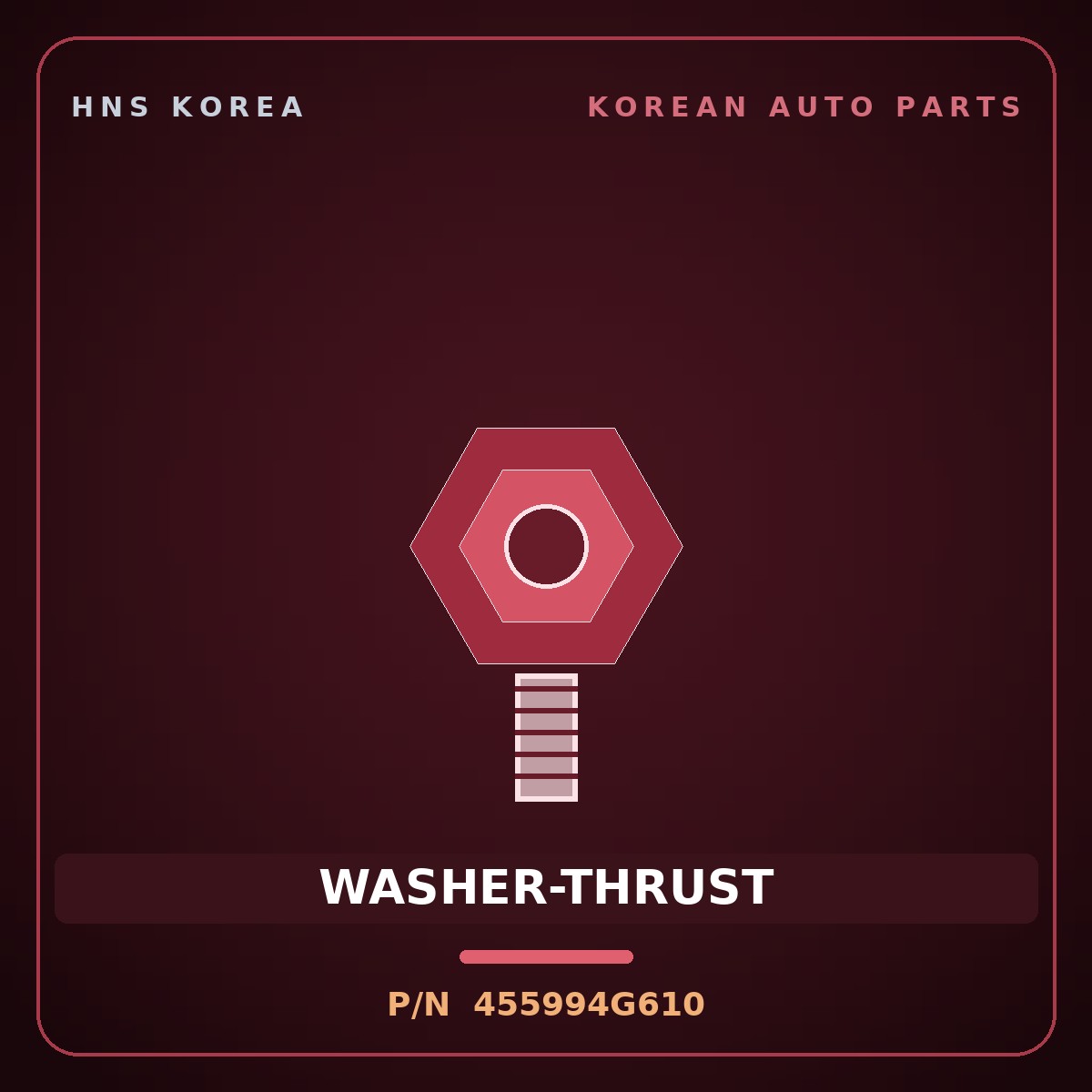 Genuine Mobis WASHER-THRUST 455994G610 for Grandeur 2018 HNS Parts Korea