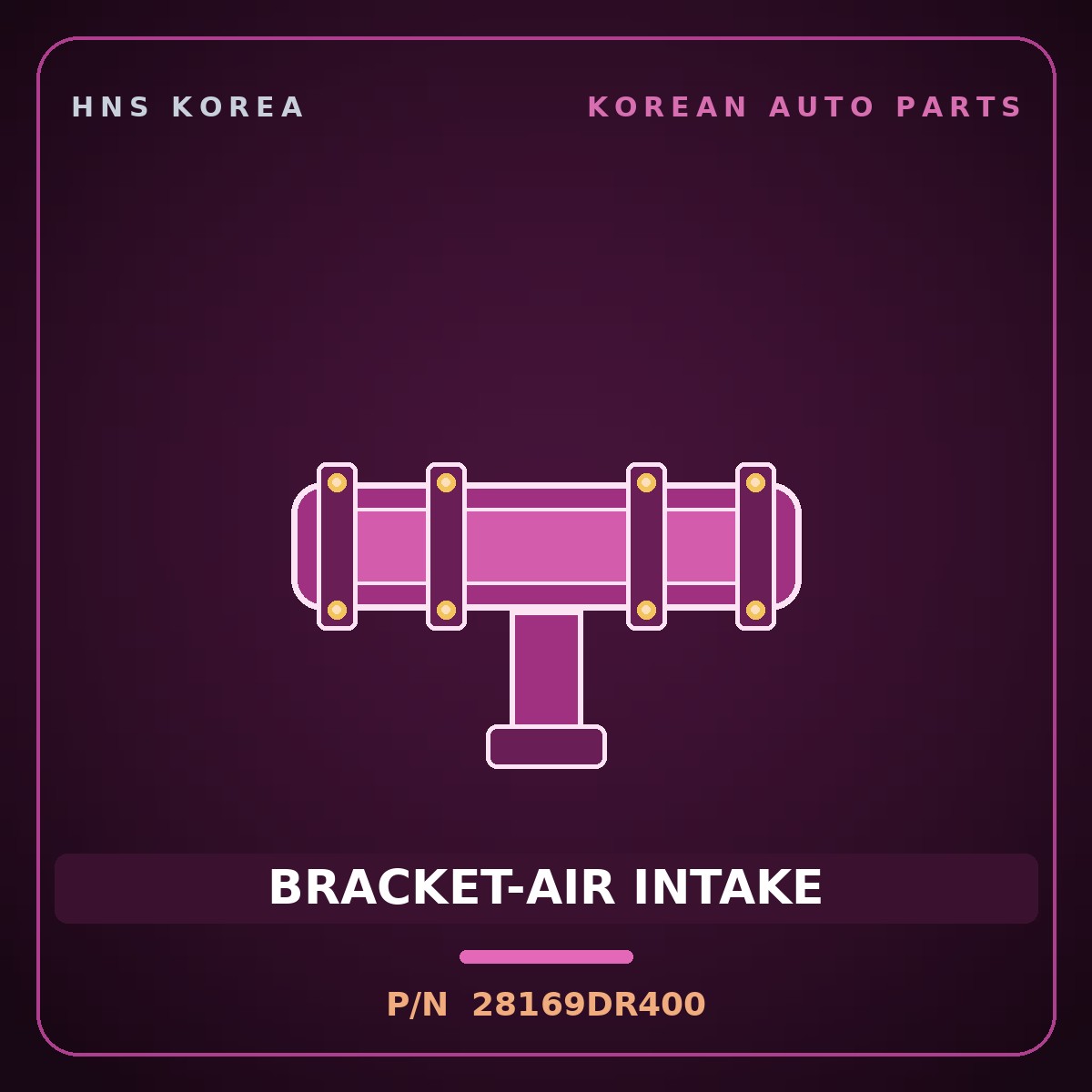 Genuine Mobis BRACKET-AIR INTAKE 28169DR400 for Staria 2024 HNS Parts Korea