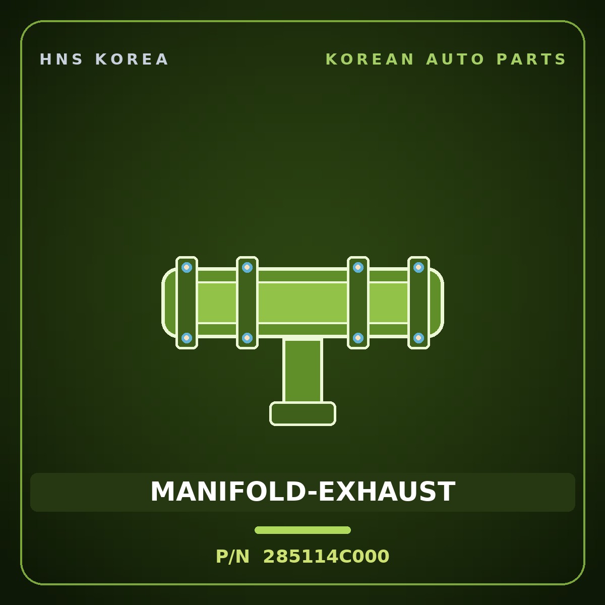 Genuine Mobis MANIFOLD-EXHAUST 285114C000 for Mighty 2015 HNS Parts Korea