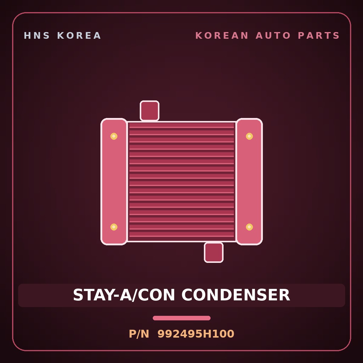 Genuine Mobis STAY-A/CON CONDENSER 992495H100 for Mighty 1998 HNS Parts Korea