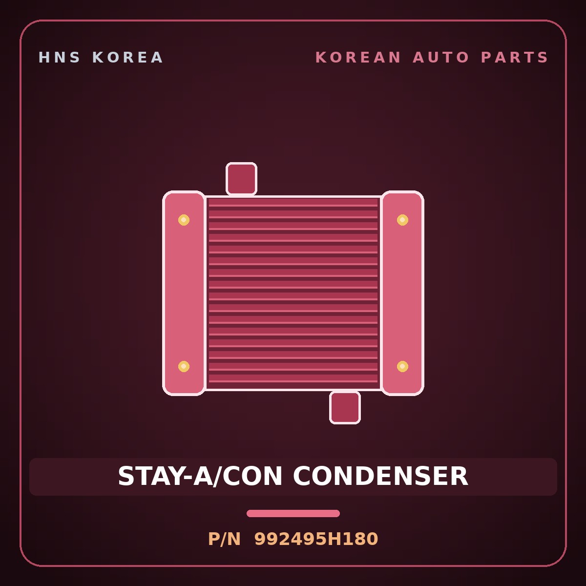 Genuine Mobis STAY-A/CON CONDENSER 992495H180 for Mighty 1998 HNS Parts Korea