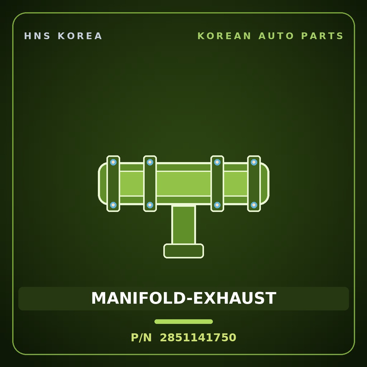 Genuine Mobis MANIFOLD-EXHAUST 2851141750 for County 1998 HNS Parts Korea