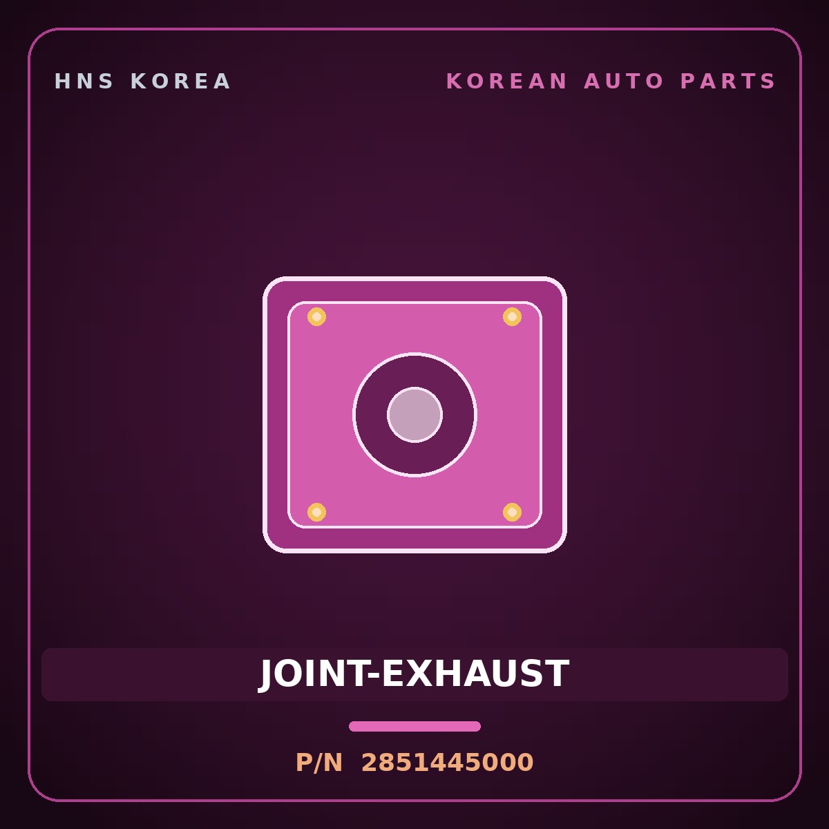Genuine Mobis JOINT-EXHAUST 2851445000 for County 1998 HNS Parts Korea
