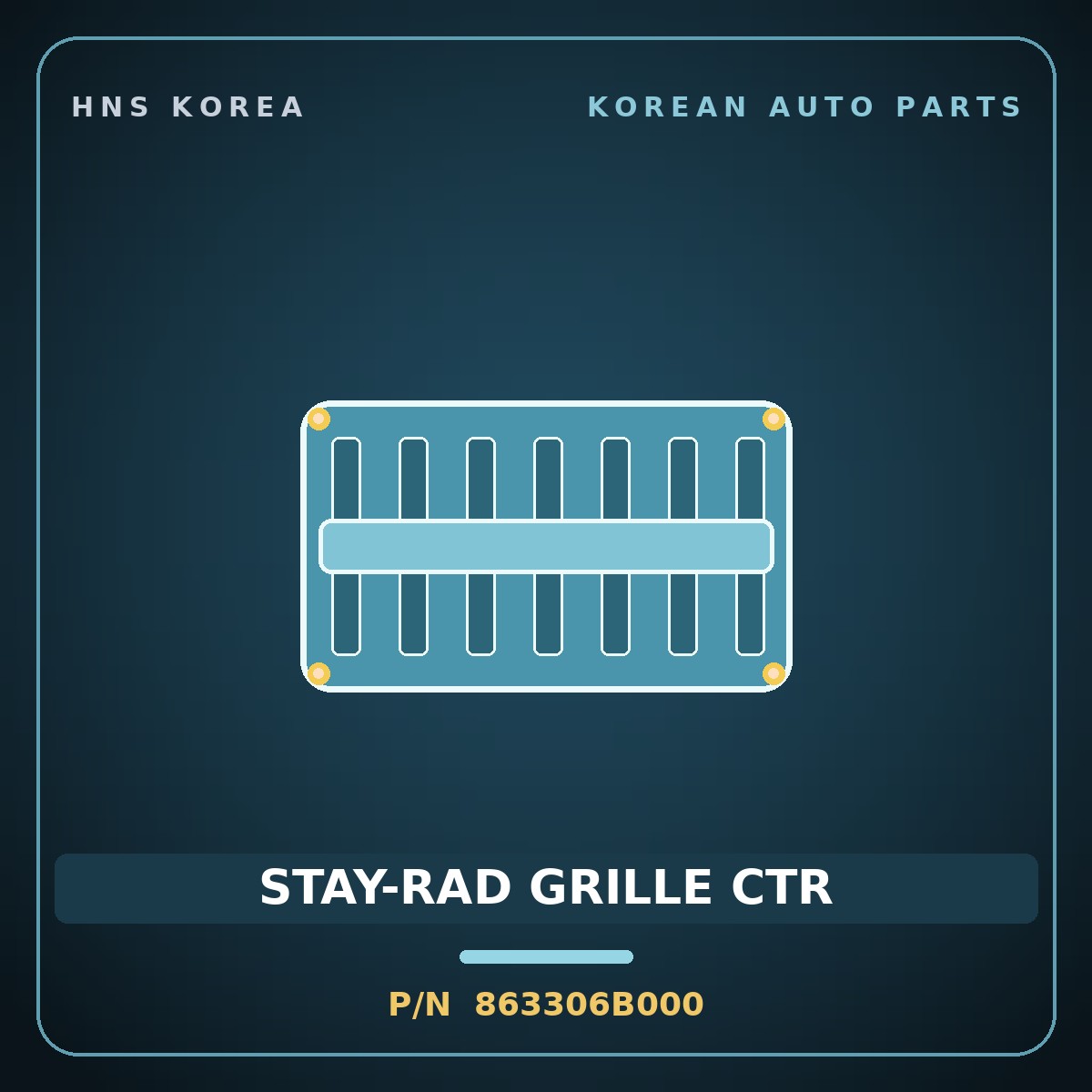Genuine Mobis STAY-RAD GRILLE CTR 863306B000 for Mega Truck 2004 HNS Parts Korea