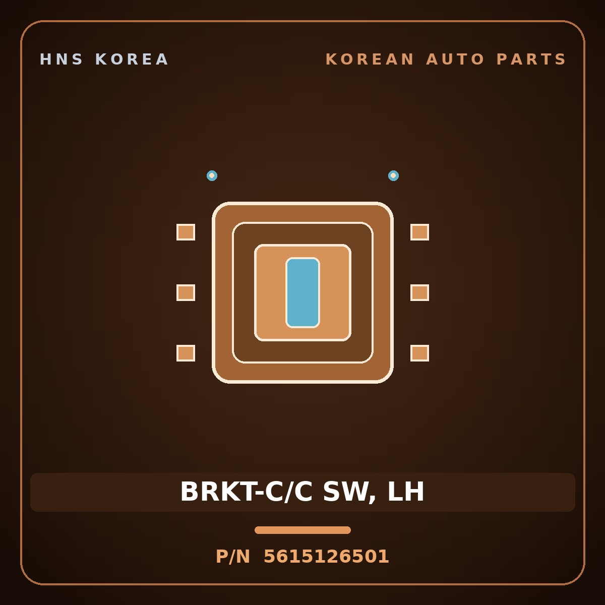 Genuine Mobis BRKT-C/C SW, LH 5615126501 for Santa Fe 2000 HNS Parts Korea